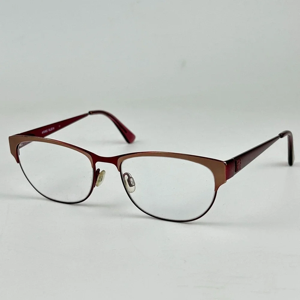 Anne Klein AK5071 604 Women's Eyeglasses Frame Burgundy Half Rim 51-16-135‎ mm